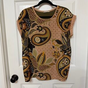 Zara paisley print‎ blouse size medium